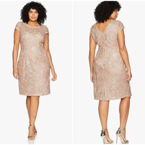green emerald velvet dress Long Sleeve Floral A-Line Plus Size Dress by LaDivine CD233C  The Dress  Outlet